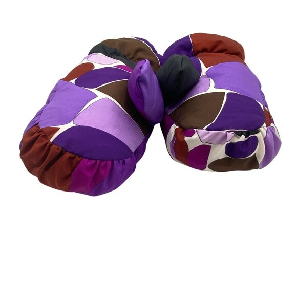 Emilio Pucci Purple Patterned Mittens - Picture 3 of 8
